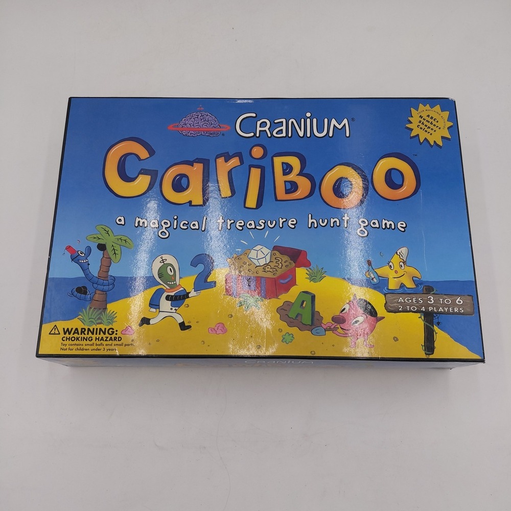 Cranium Cariboo Magical Treasure Hunt Board Game 2002 READ Key Chest Education